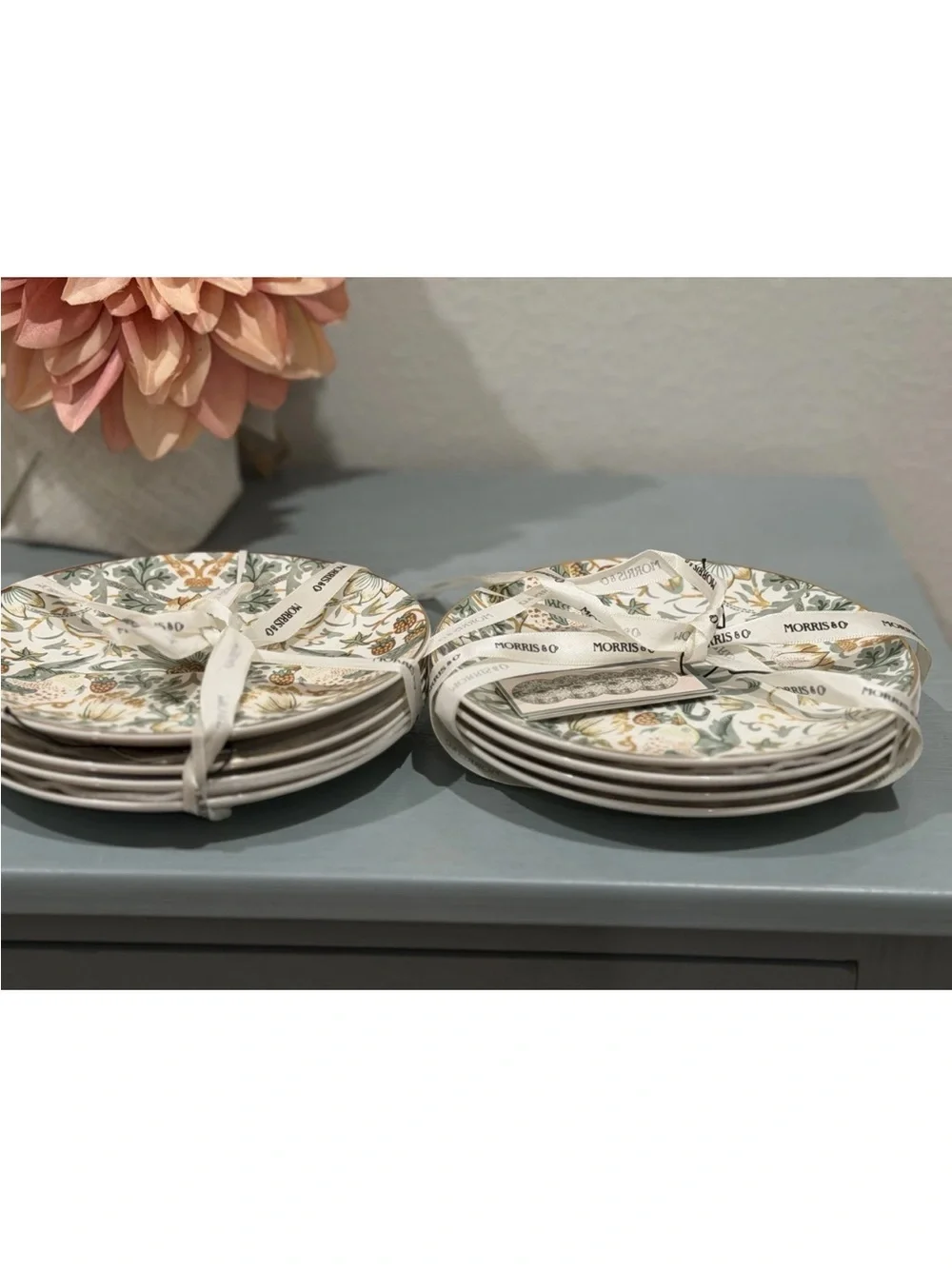 William Morris & Co Strawberry Thief Appetizer Plates 6.5